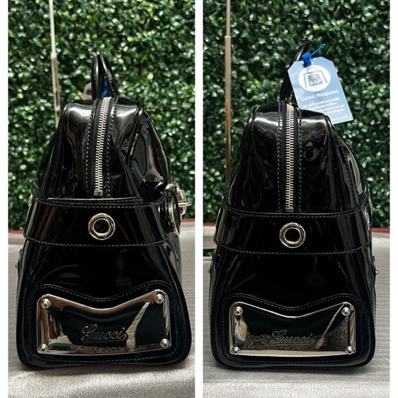 Gucci Romy Satchel Large Black Patent Leather - Picture 10 of 12